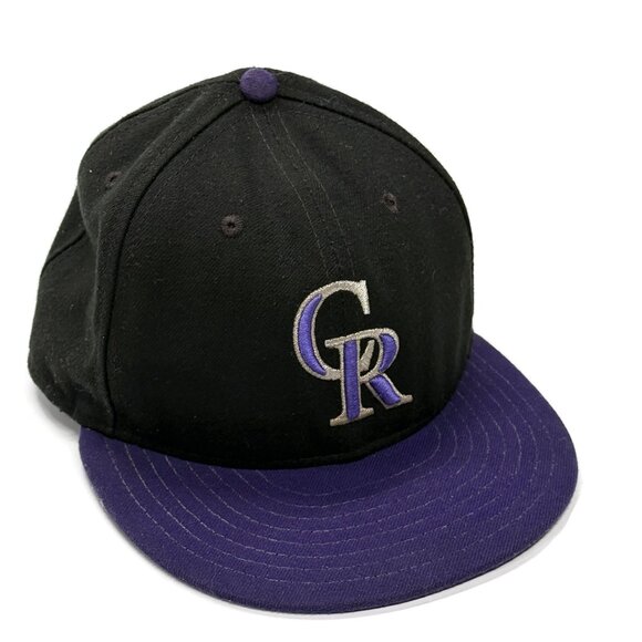 Colorado Rockies Hat Cap New Era Fitted‎ 7 3/8 7.375 59Fifty Black On Field USA - Picture 3 of 12